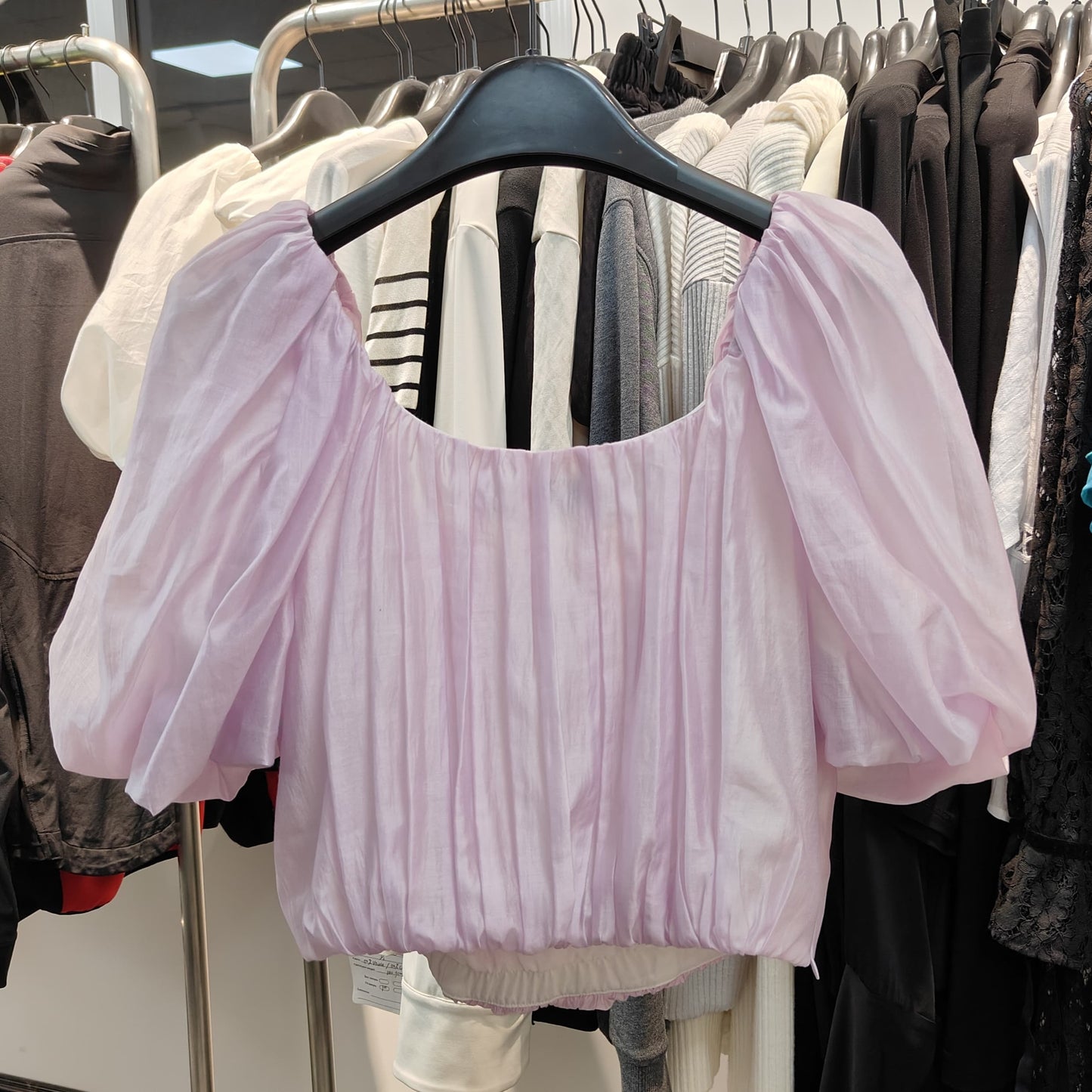 Pink Puff Sleeve Top