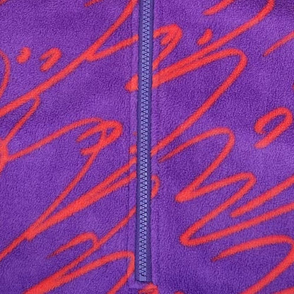 Purple Graffiti Polar Fleece 1/2 Zip Sweatshirt