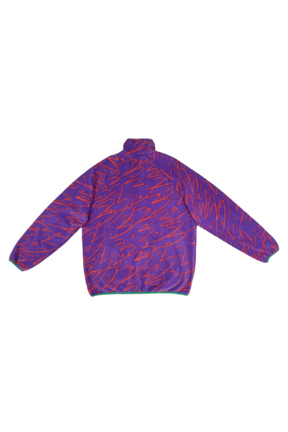 Purple Graffiti Polar Fleece 1/2 Zip Sweatshirt