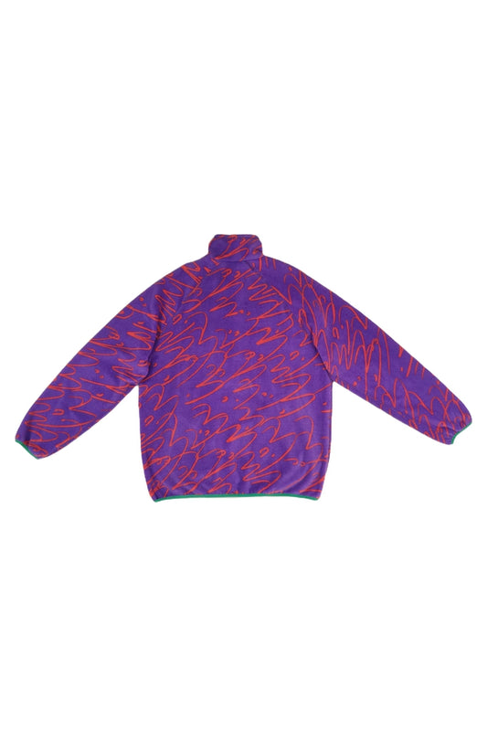 Purple Graffiti Polar Fleece 1/2 Zip Sweatshirt