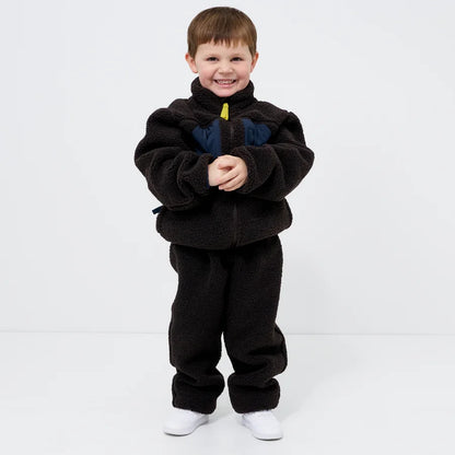 Kids' Brown Sherpa Fleece Jacket