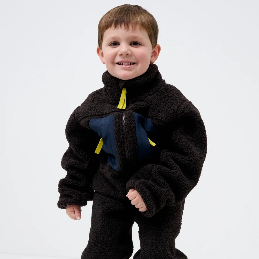 Kids' Brown Sherpa Fleece Jacket
