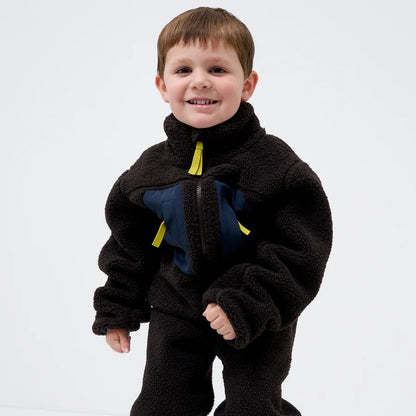 Kids' Brown Sherpa Fleece Jacket