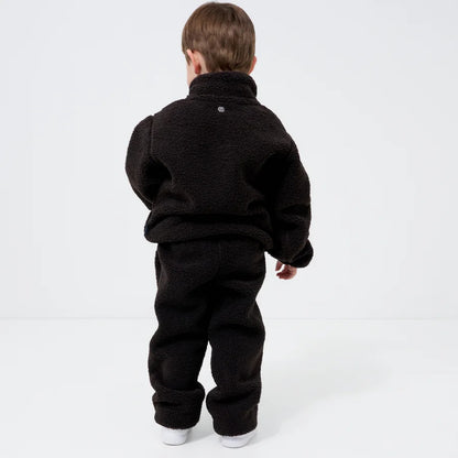 Kids' Brown Sherpa Fleece Jacket