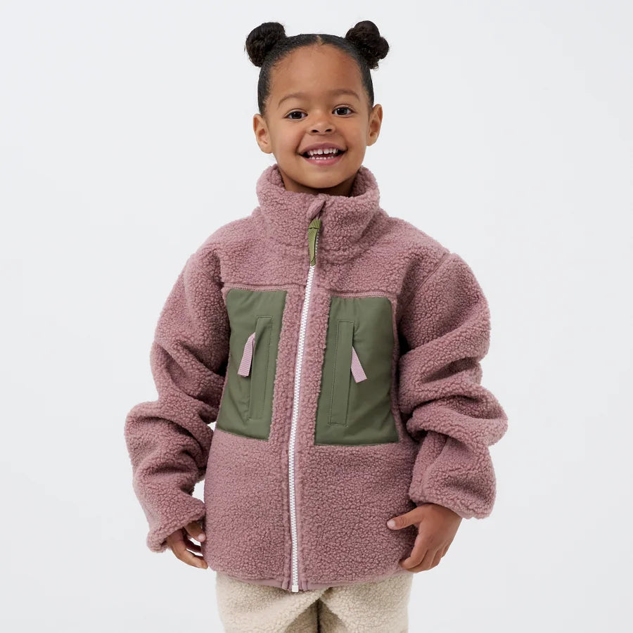 Kids' Pink Sherpa Fleece Jacket