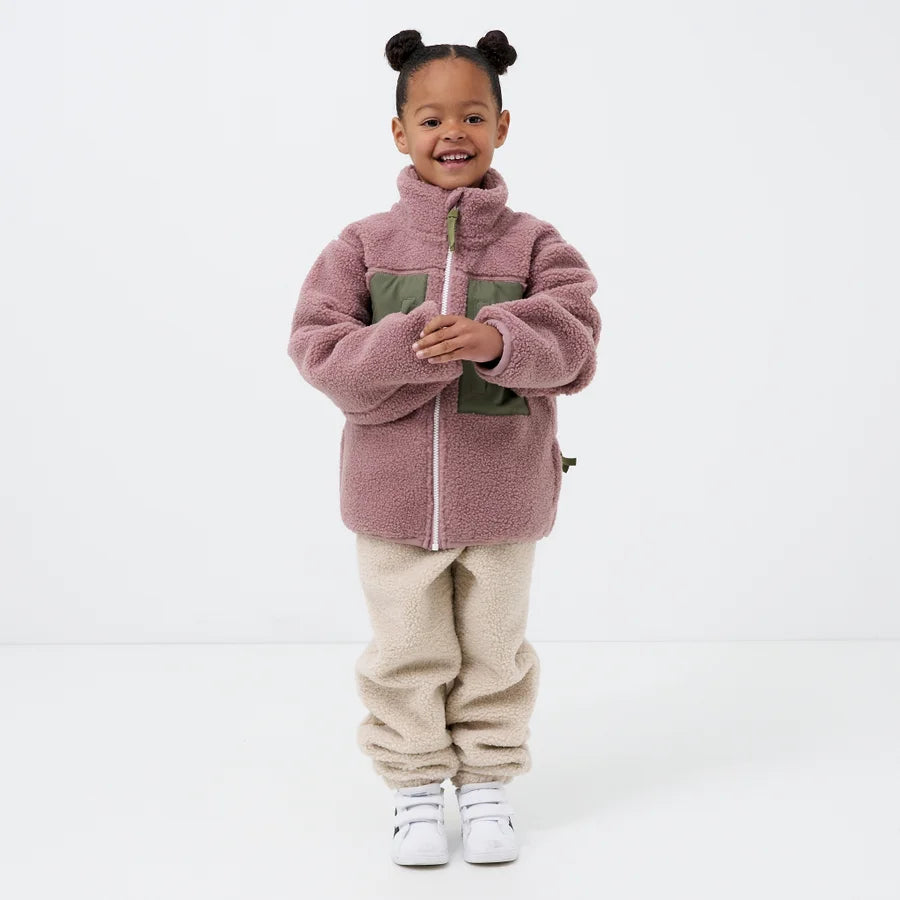 Kids' Pink Sherpa Fleece Jacket