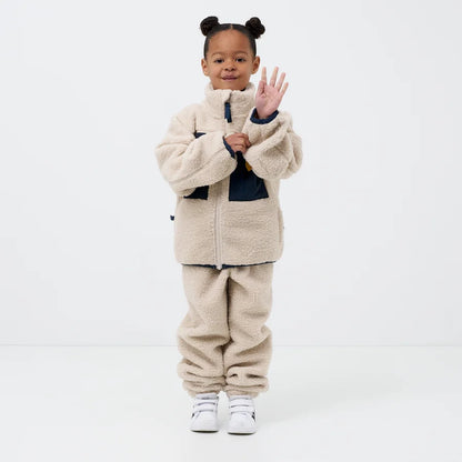 Kids' Cream Sherpa Fleece Jacket