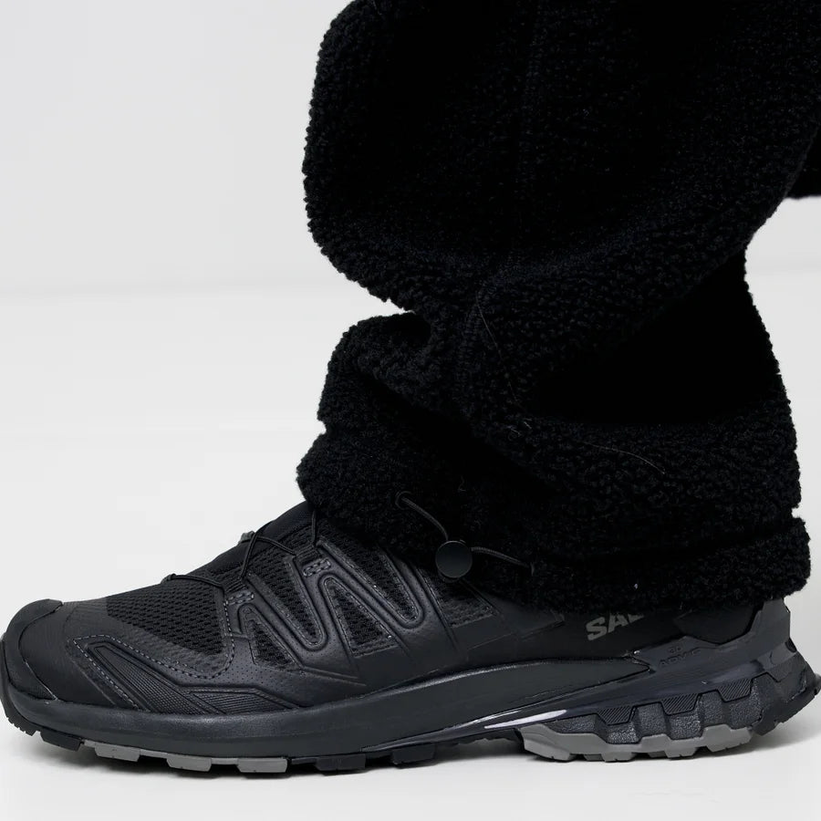 Black Sherpa Fleece Jogger Pants