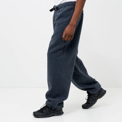 Blue Sherpa Fleece Jogger Pants