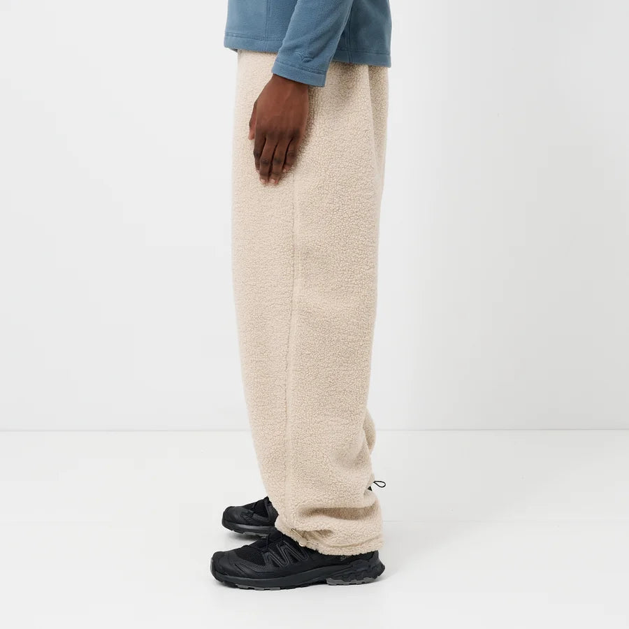 Cream Sherpa Fleece Jogger Pants