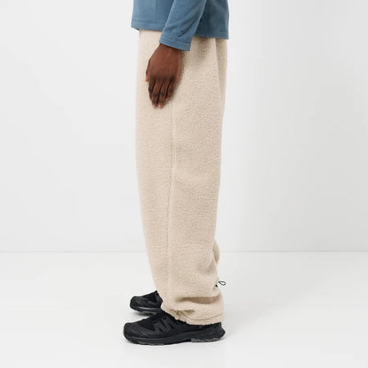 Cream Sherpa Fleece Jogger Pants