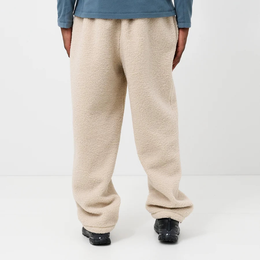 Cream Sherpa Fleece Jogger Pants