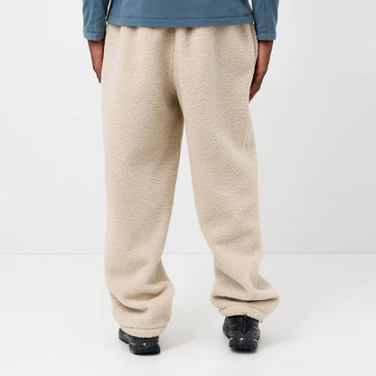 Cream Sherpa Fleece Jogger Pants