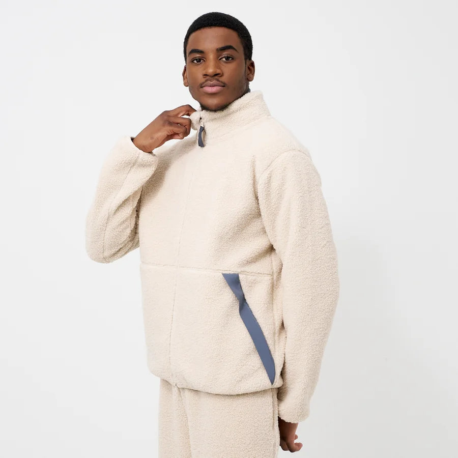 Cream Sherpa Fleece Jacket
