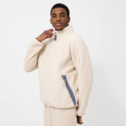 Cream Sherpa Fleece Jacket