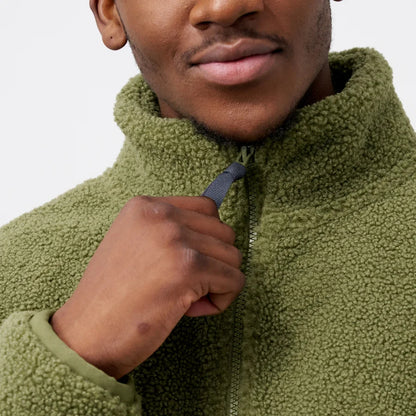 Green Sherpa Fleece Jacket