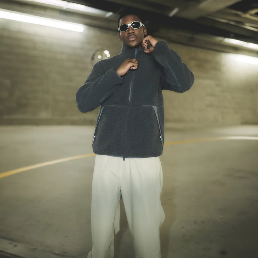 Blue Sherpa Fleece Jacket