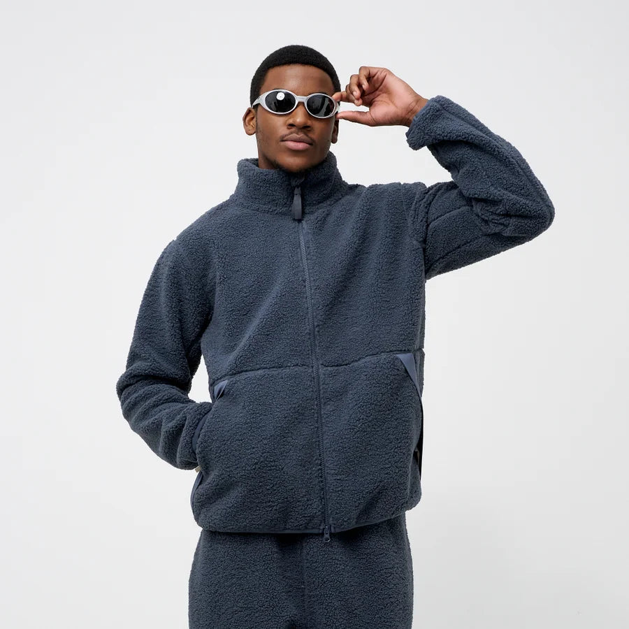 Blue Sherpa Fleece Jacket