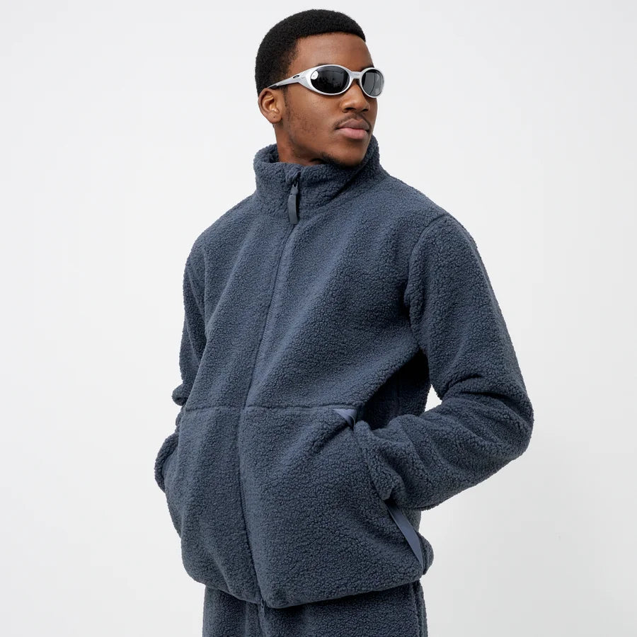 Blue Sherpa Fleece Jacket