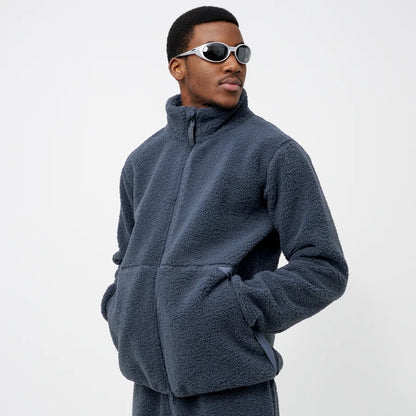 Blue Sherpa Fleece Jacket