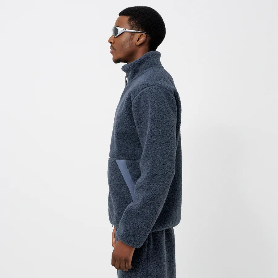 Blue Sherpa Fleece Jacket