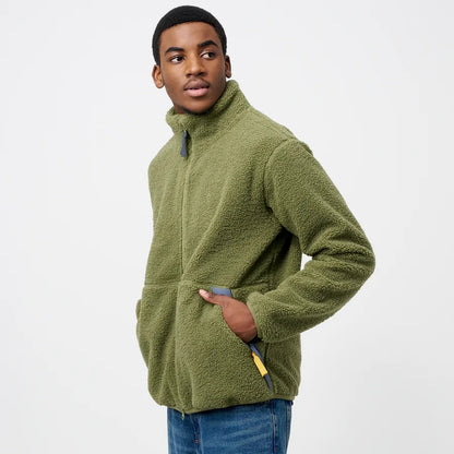 Green Sherpa Fleece Jacket