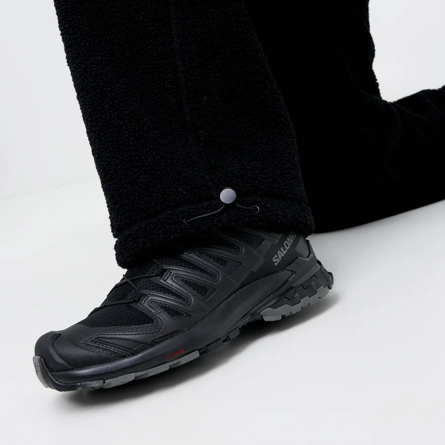 Black Sherpa Fleece Jogger Pants