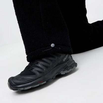 Black Sherpa Fleece Jogger Pants