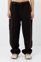 Brown Sherpa Fleece Jogger Pants