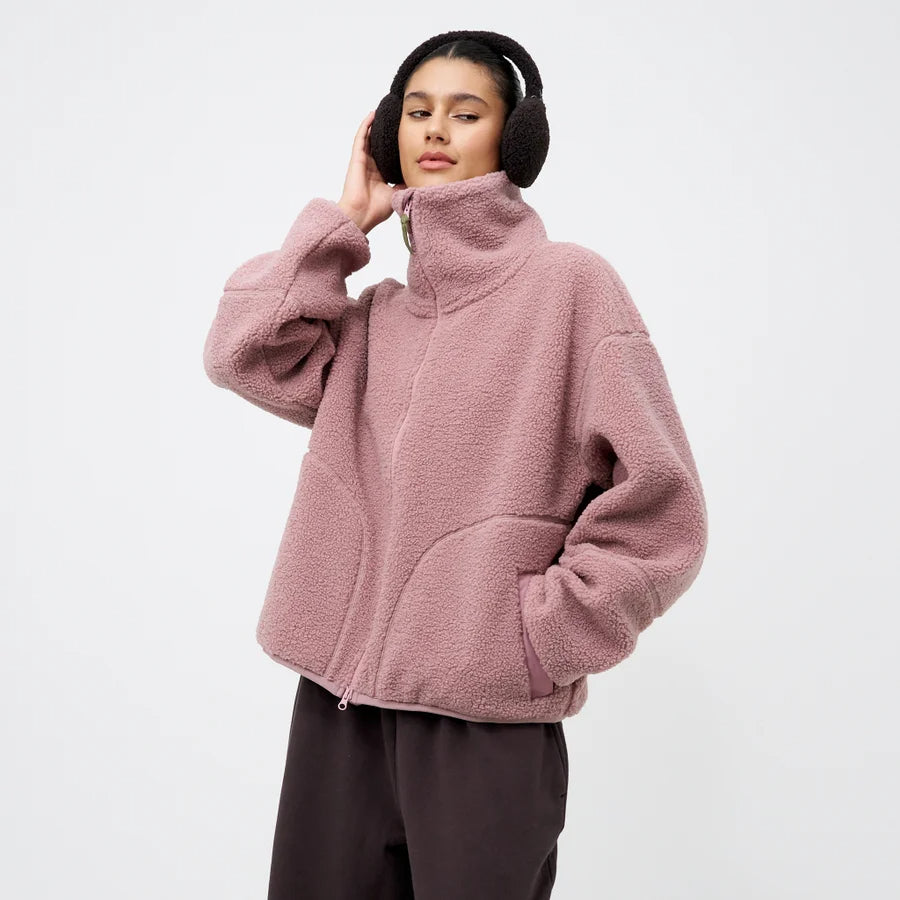 Pink Sherpa Fleece Jacket