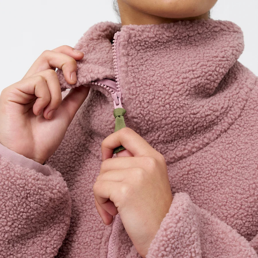 Pink Sherpa Fleece Jacket