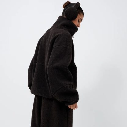 Brown Sherpa Fleece Jacket