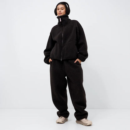 Brown Sherpa Fleece Jacket