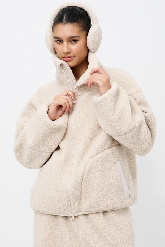 Cream Sherpa Fleece Jacket