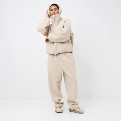 Cream Sherpa Fleece Jacket