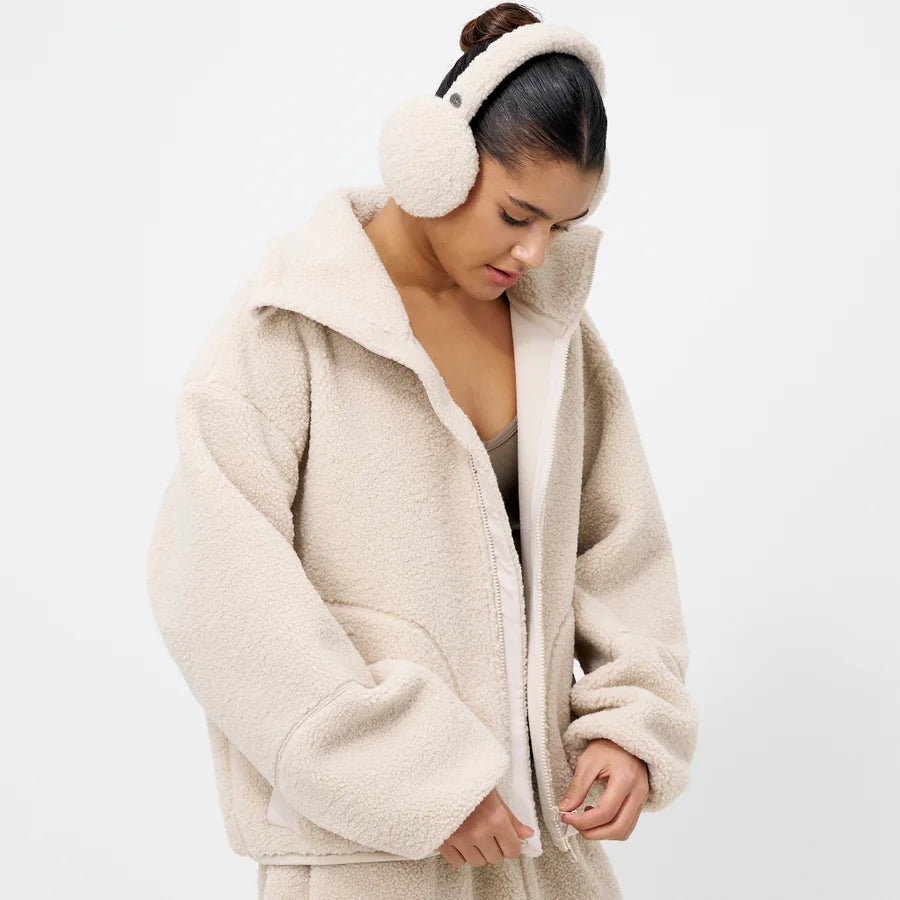 Cream Sherpa Fleece Jacket