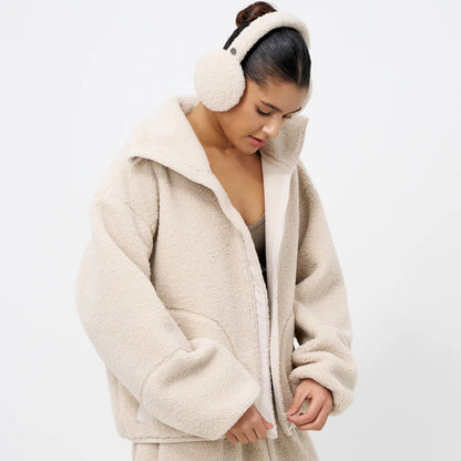 Cream Sherpa Fleece Jacket