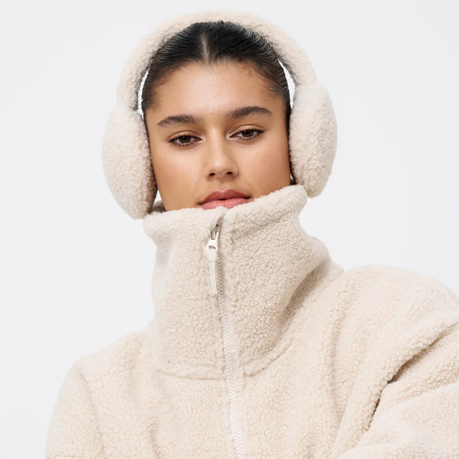 Cream Sherpa Fleece Jacket