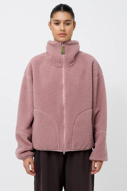Pink Sherpa Fleece Jacket