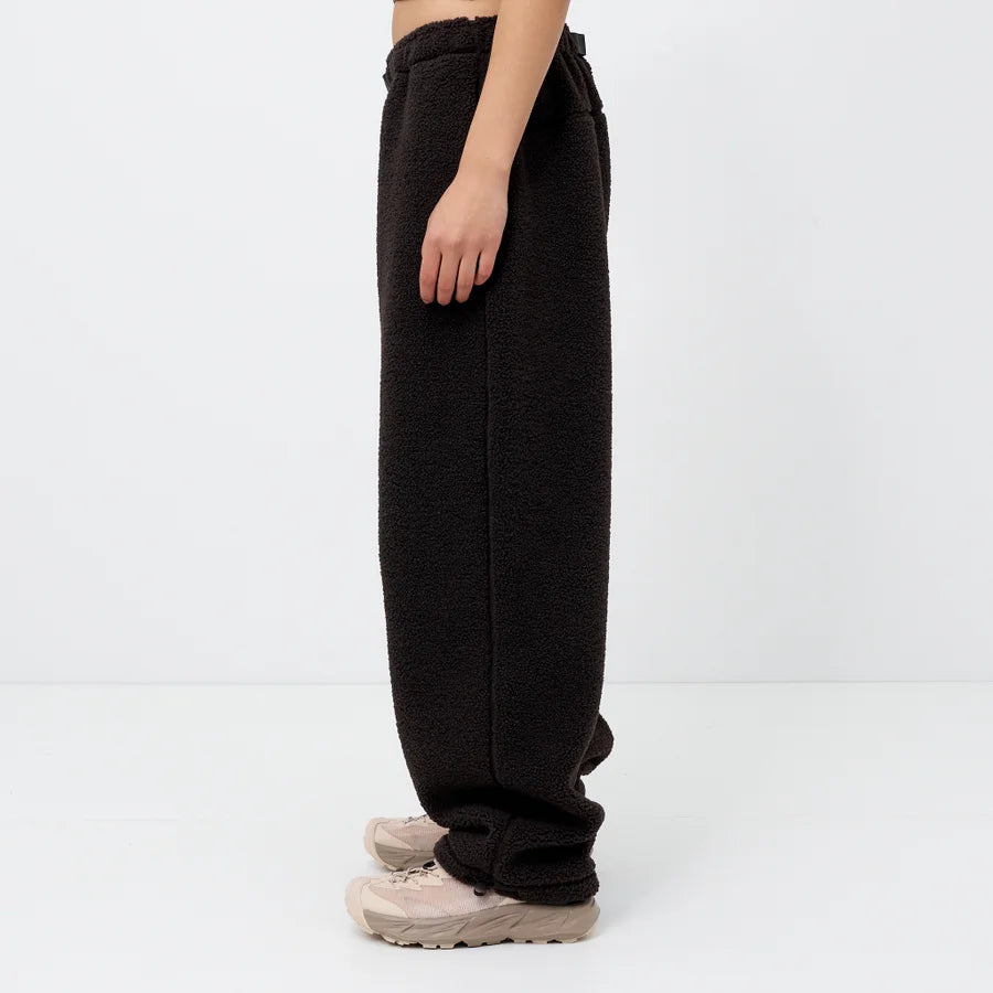 Brown Sherpa Fleece Jogger Pants