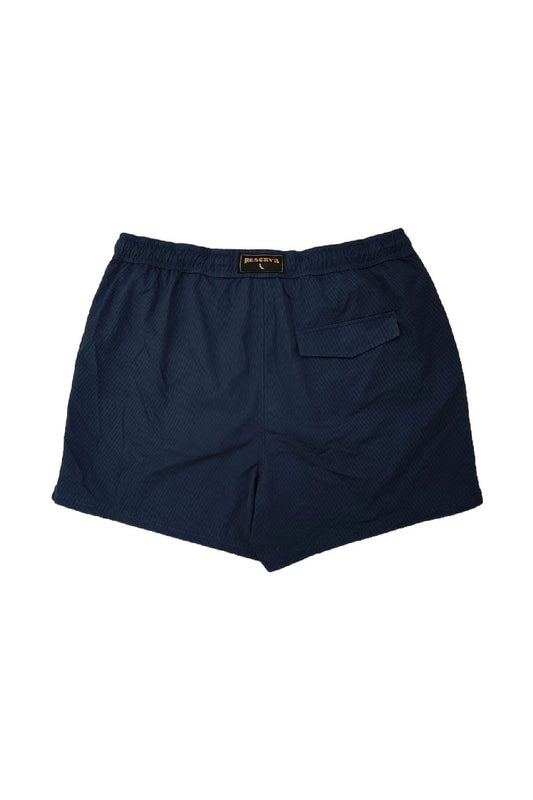Navy Solid Casual Shorts