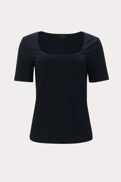 Ribbed Black Fitted T-shirt