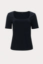 Ribbed Black Fitted T-shirt