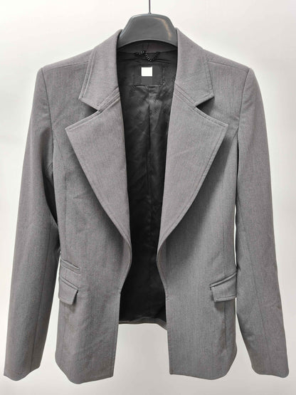 Grey Classic Fitted Blazer