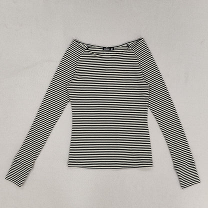 Khaki Striped Long Sleeve Top