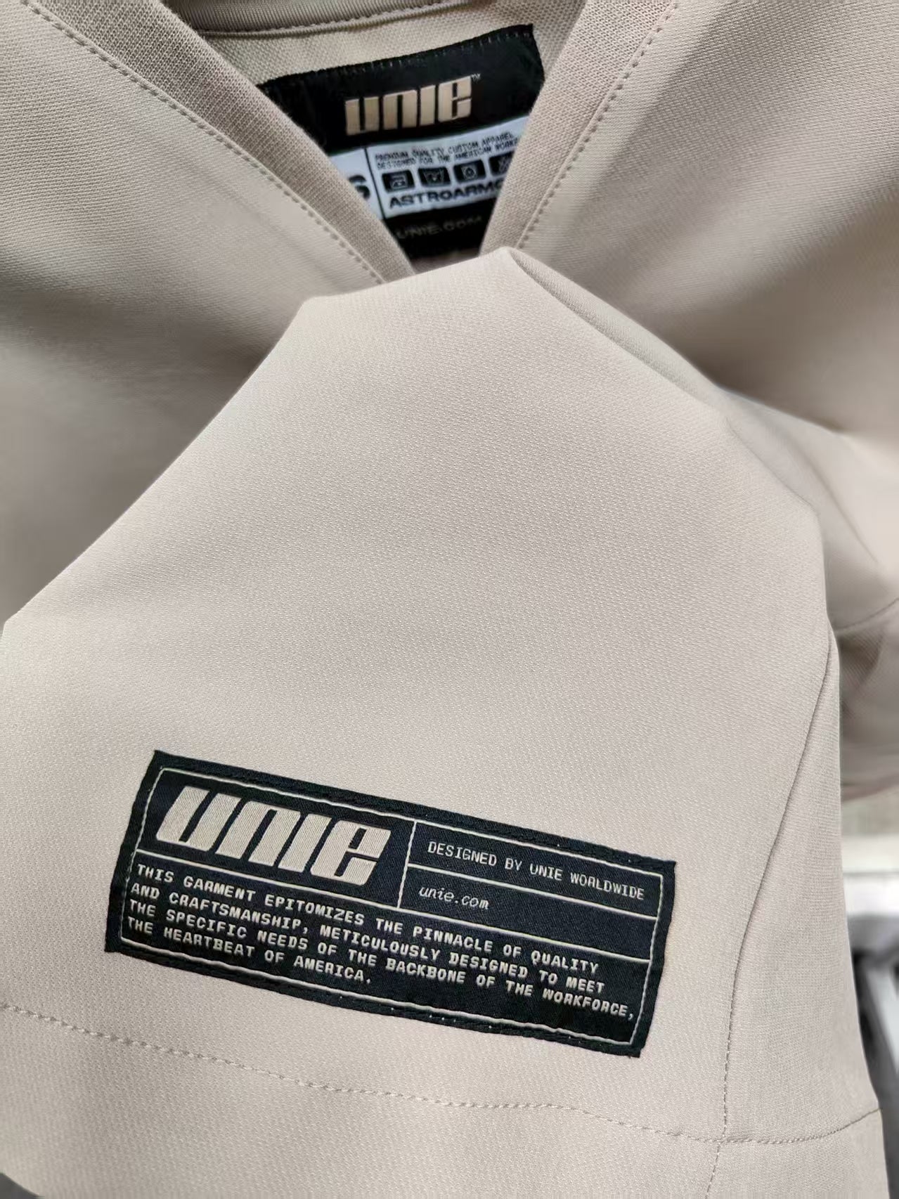 Khaki Workwear V-neck T-shirt