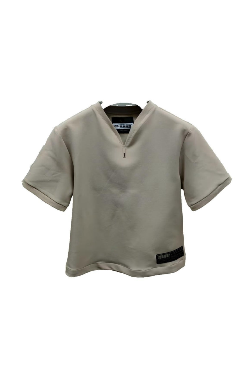 Khaki Workwear V-neck T-shirt