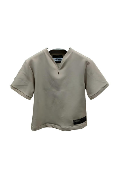 Khaki Workwear V-neck T-shirt