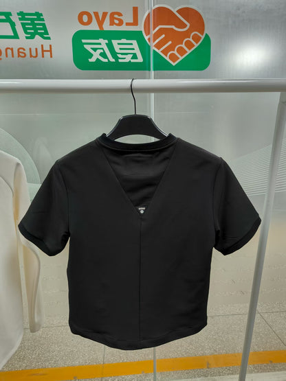 Black Workwear V-neck T-shirt