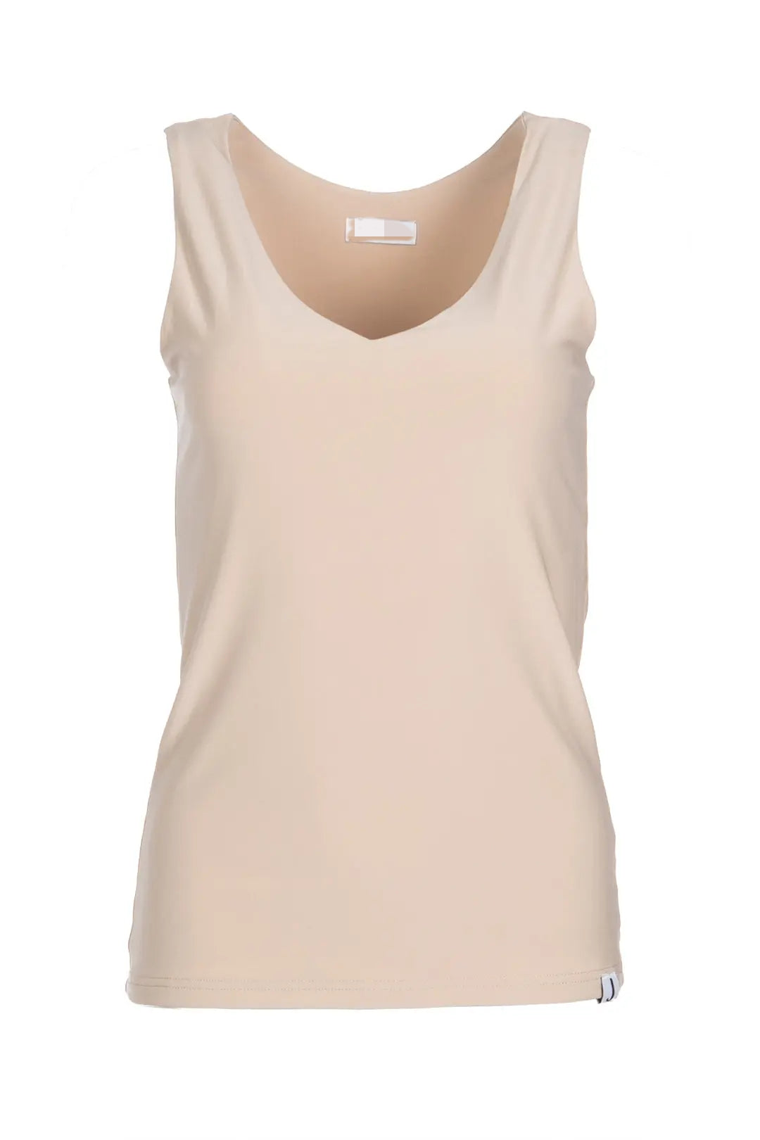 Beige V-neck Tank Top